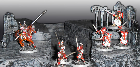 Confrontation Priester und Ritter Streitmacht